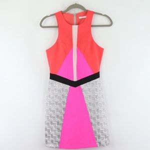 Pink Stitch Color Block Dress Size 2